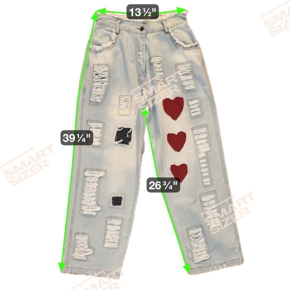 Paperlace Wide Leg Heart Jeans - Picture 14 of 14